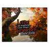 Canvas Print Motivation, landscape, learn to wait, good things, forest, lake M0437