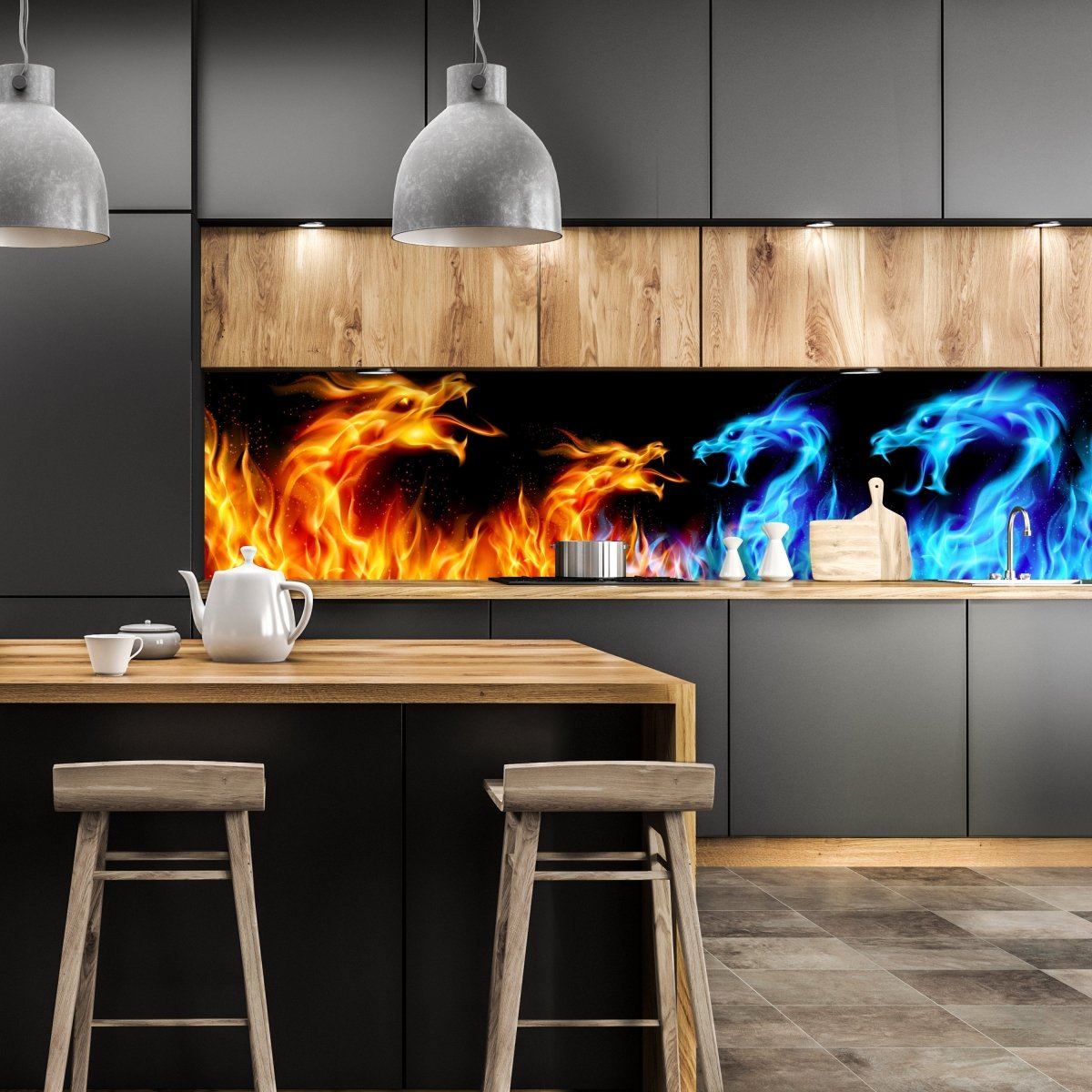 Küchenrückwand Feuerdrachen M0440 entdecken - Bild 1