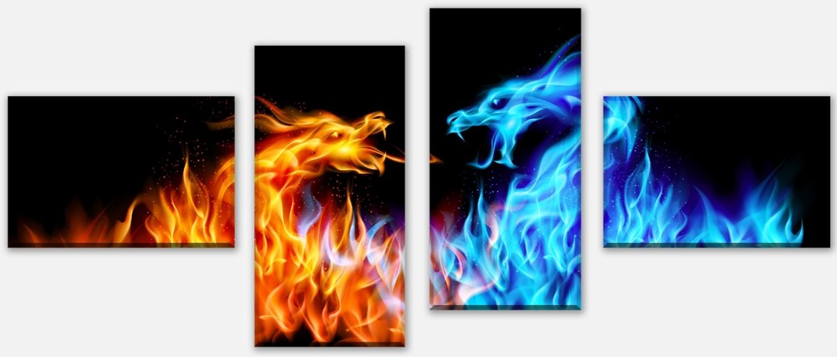 Canvas print Divider fire dragon M0440