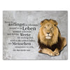 Leinwandbild Motivation, Querformat, welche Werte, Löwe, Beton, Grunge M0444