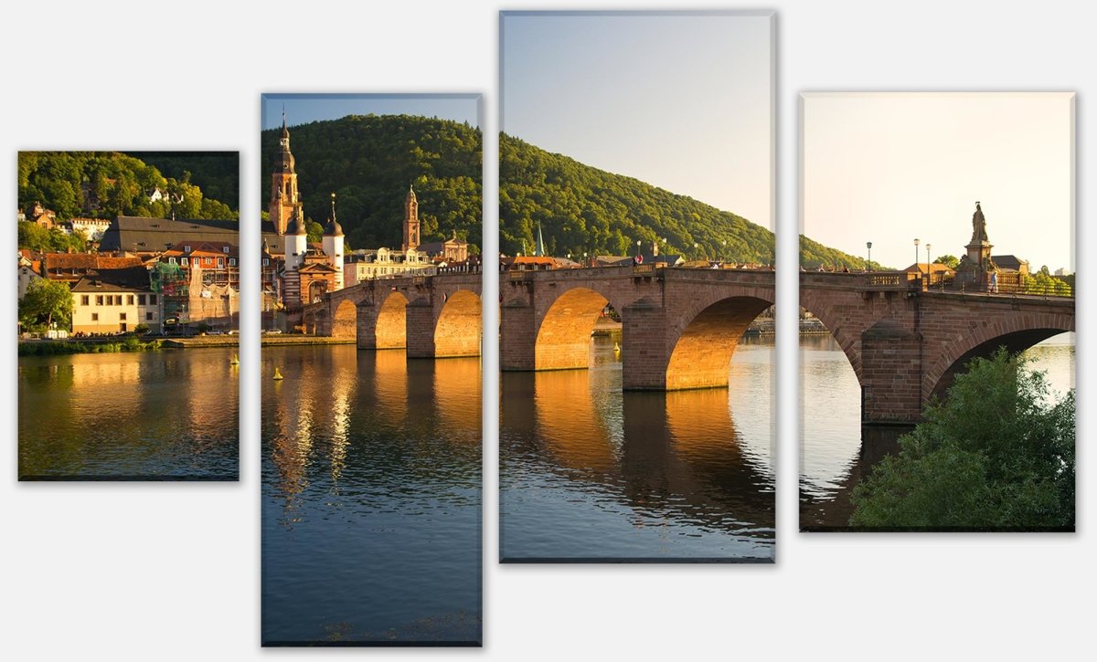 Leinwandbild Mehrteiler Alte Brücke Heidelberg M0447