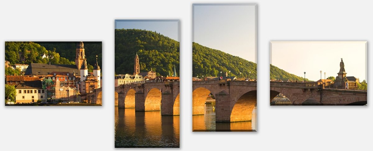 Leinwandbild Mehrteiler Alte Brücke Heidelberg M0447