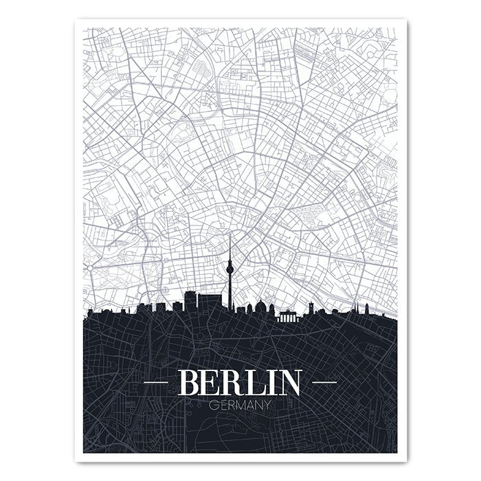 Leinwandbild Stadt Karte, Hochformat M0450 kaufen - Bild 1