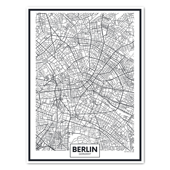 Leinwandbild Stadt Karte, Hochformat M0454 kaufen - Bild 1