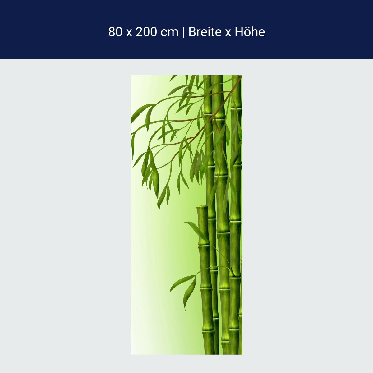 Papier peint de porte branches de bambou M0461
