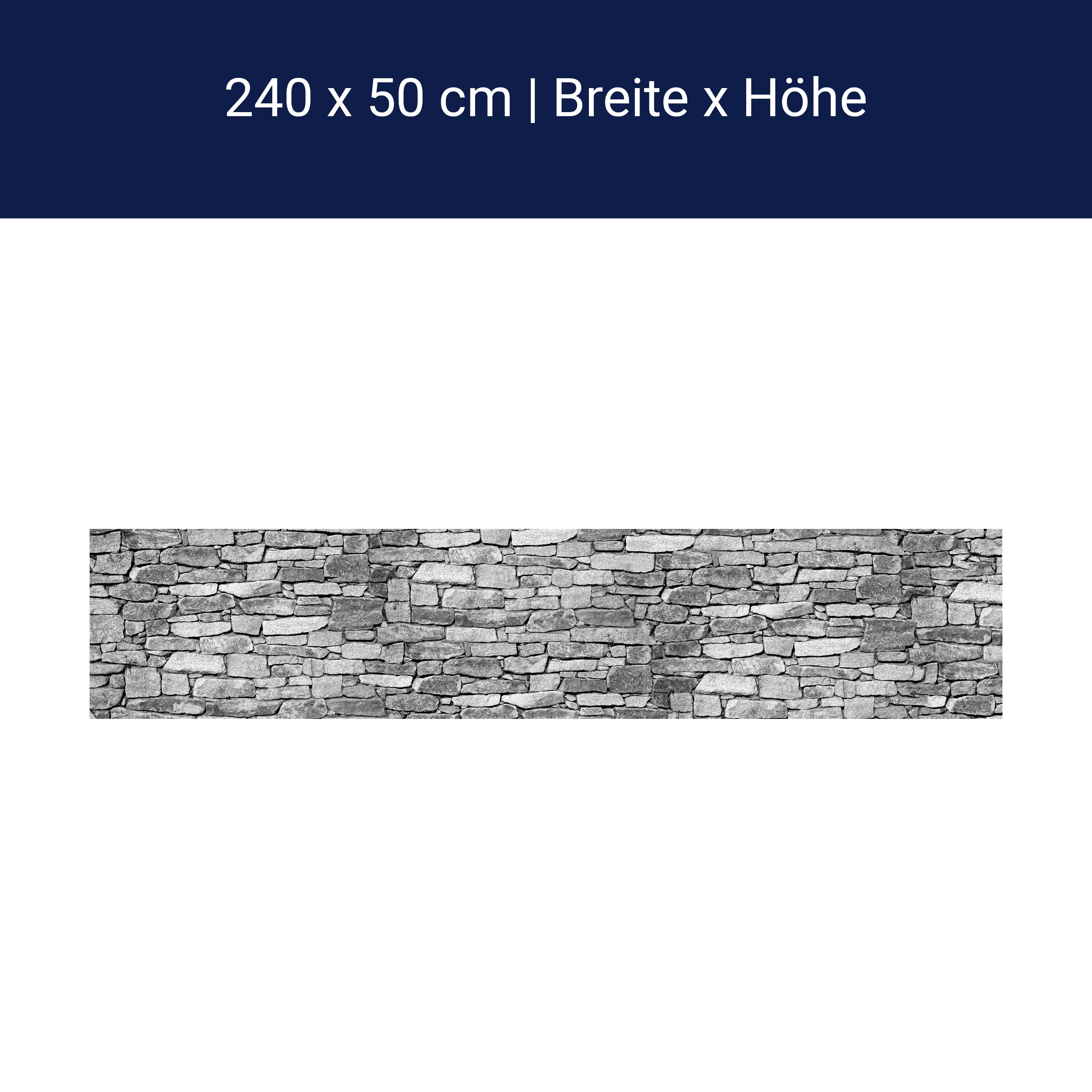 Küchenrückwand Natursteinmauer Grau M0472