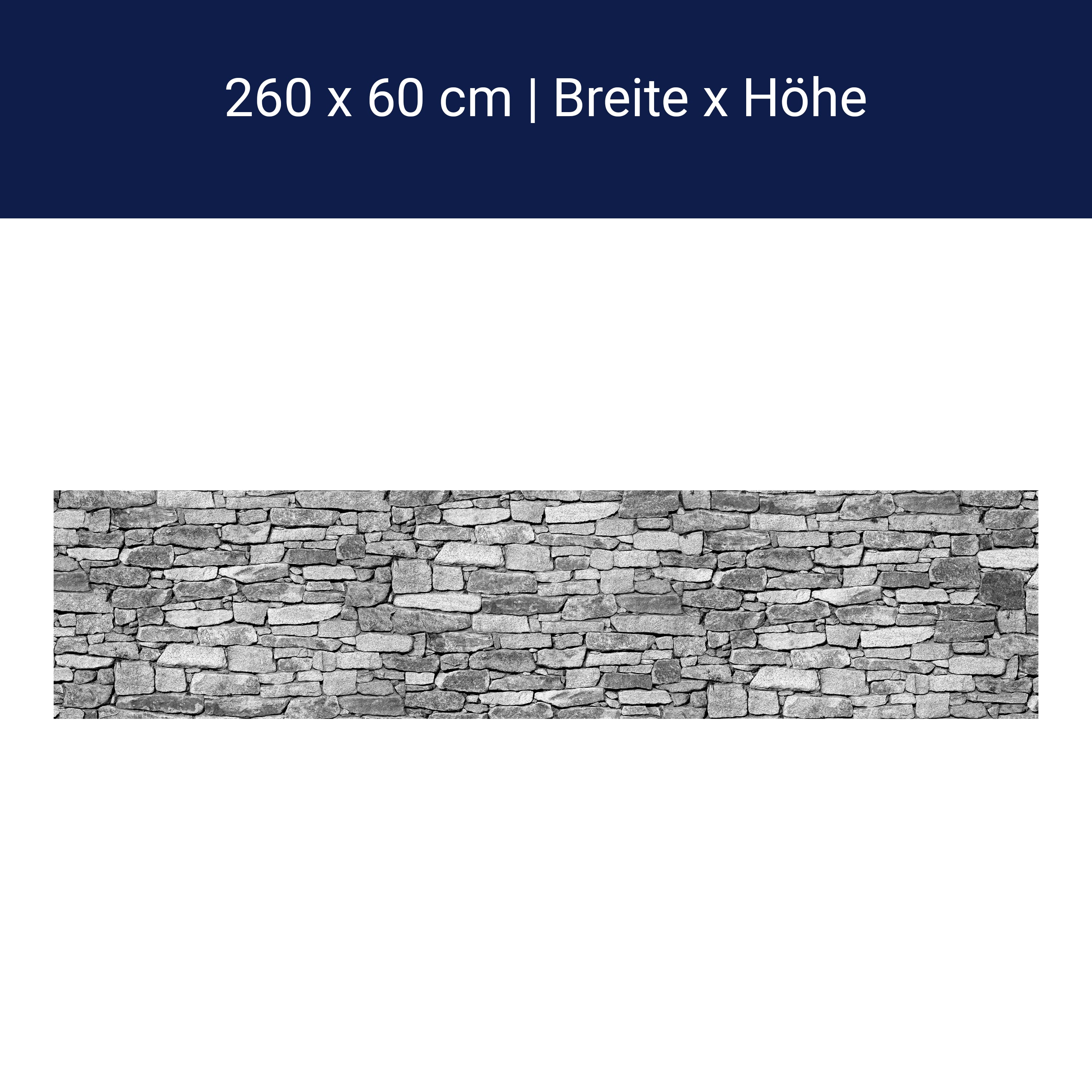 Küchenrückwand Natursteinmauer Grau M0472