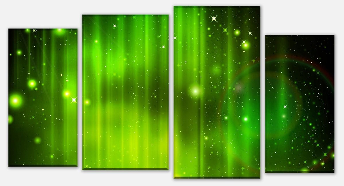 Leinwandbild Mehrteiler Grüner Nebel M0476