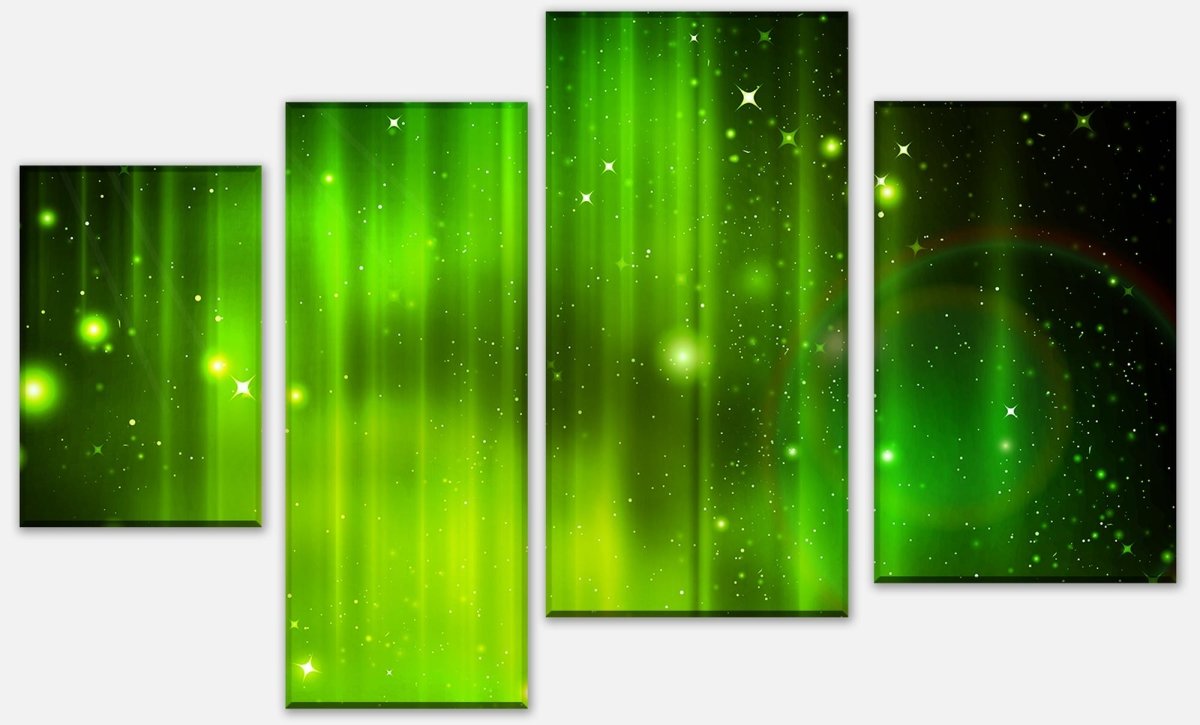 Leinwandbild Mehrteiler Grüner Nebel M0476
