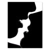 Canvas Print Models Portrait Women Lips Black And White Kiss Sexy M0485