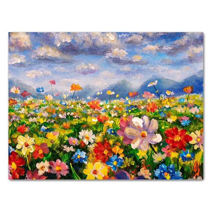 Leinwandbild Malerei Blumen Querformat M0490 kaufen - Bild 1