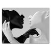 Black and white woman man Canvas Print M0494