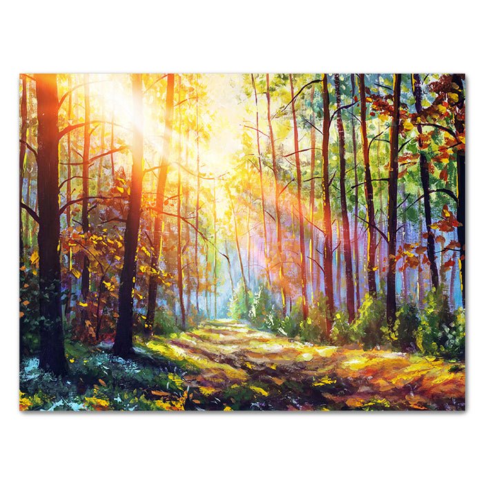 Leinwandbild Malerei Wald Querformat M0498 kaufen - Bild 1