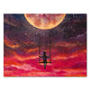 Canvas print painting moon swing M0499