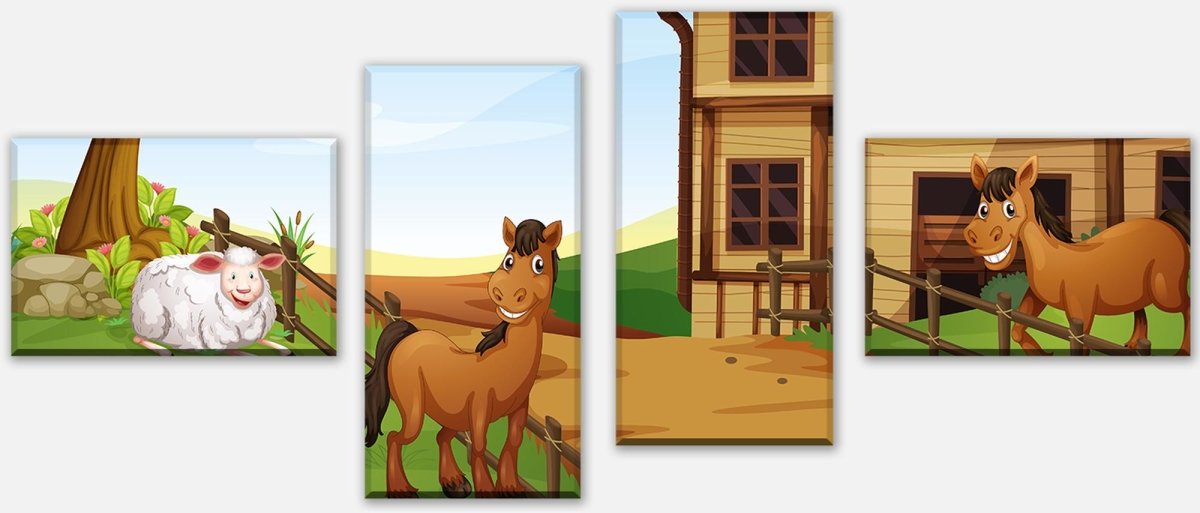 Canvas print Divider horse farm M0501
