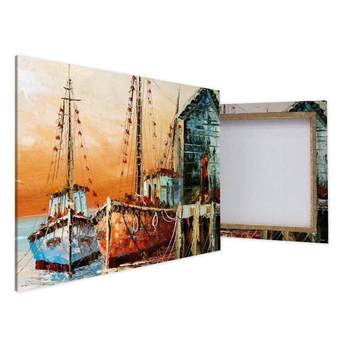 Leinwandbild Malerei Boote Querformat M0504 kaufen - Bild 4