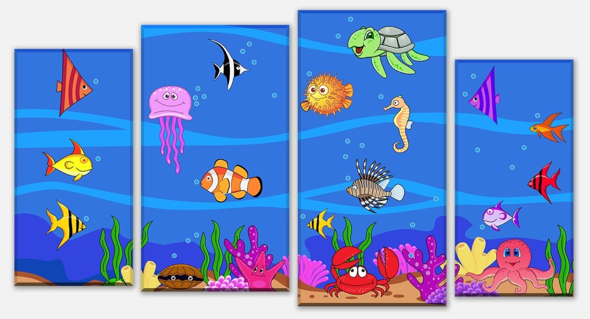 Canvas print Divider Underwater World M0505