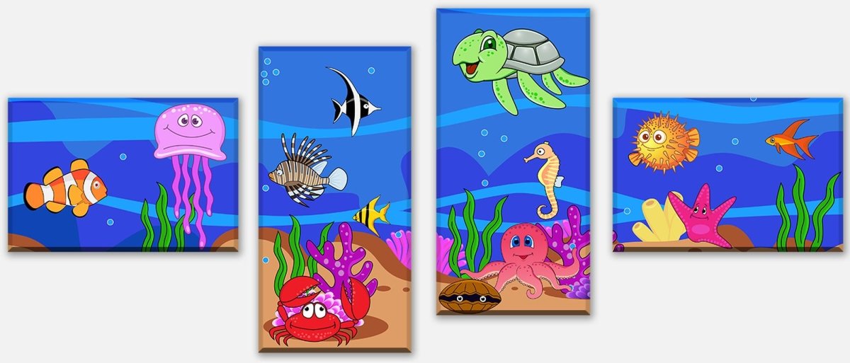 Canvas print Divider Underwater World M0505