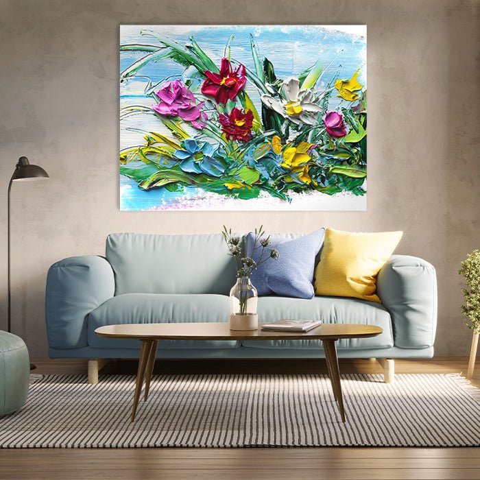 Leinwandbild Malerei Blumen Querformat M0507 kaufen - Bild 3