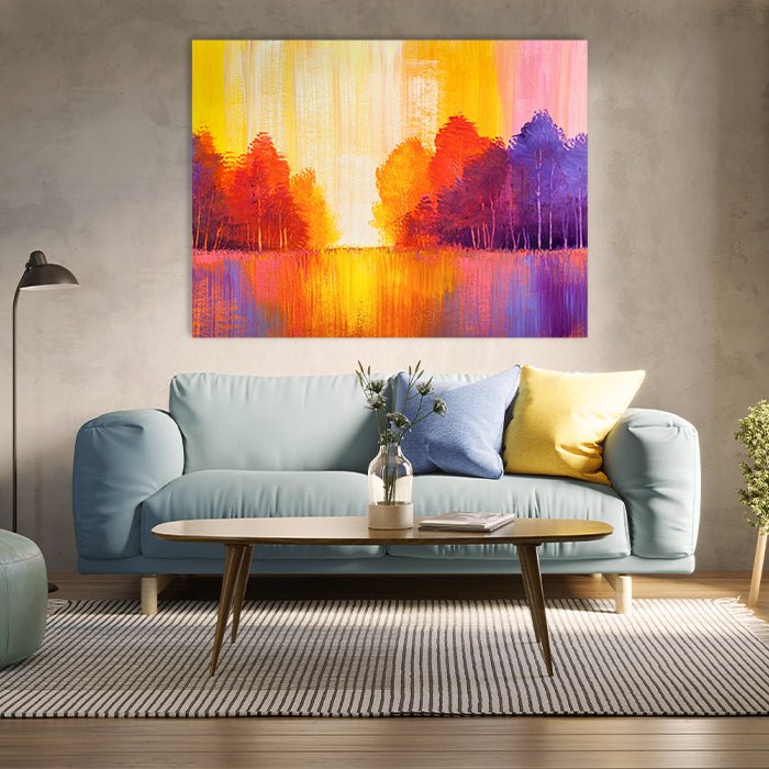 Leinwandbild Malerei Bäume Querformat M0509 kaufen - Bild 3