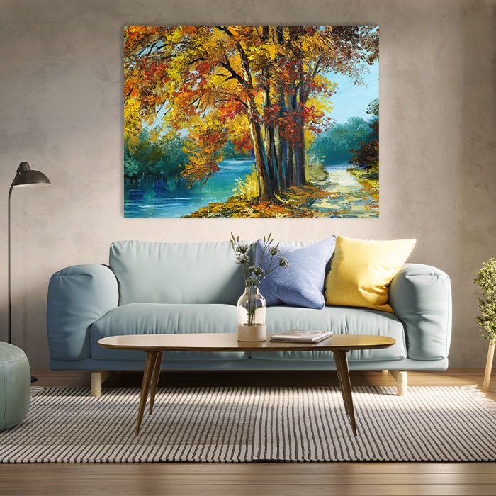 Leinwandbild Malerei Bäume Querformat M0510 kaufen - Bild 3