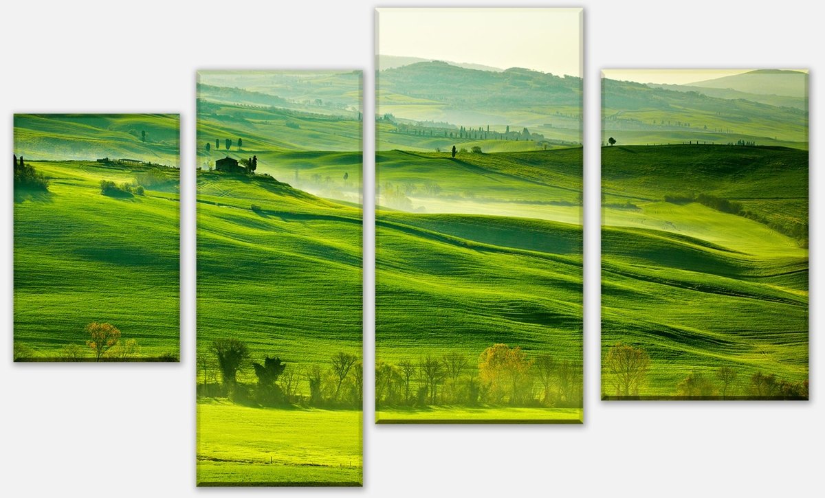 Stretched Canvas Print Green Tuscany M0512