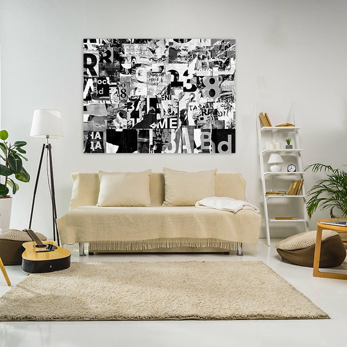 Leinwandbild Schwarz-Weiß Collage Querformat M0512 kaufen - Bild 3