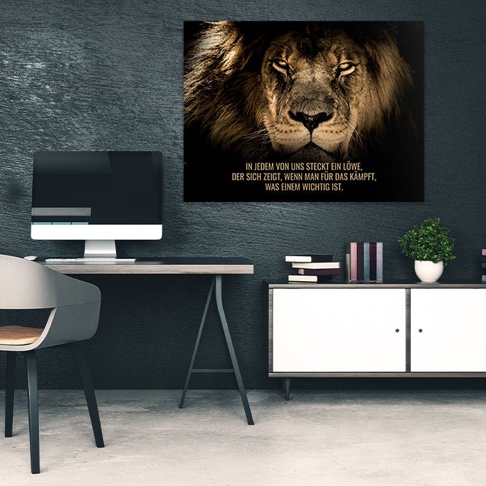 Leinwandbild In jedem steckt ein Löwe Querformat M0513 kaufen - Bild 2
