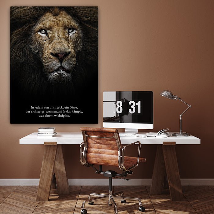 Leinwandbild In jedem steckt ein Löwe Hochformat M0517 kaufen - Bild 3
