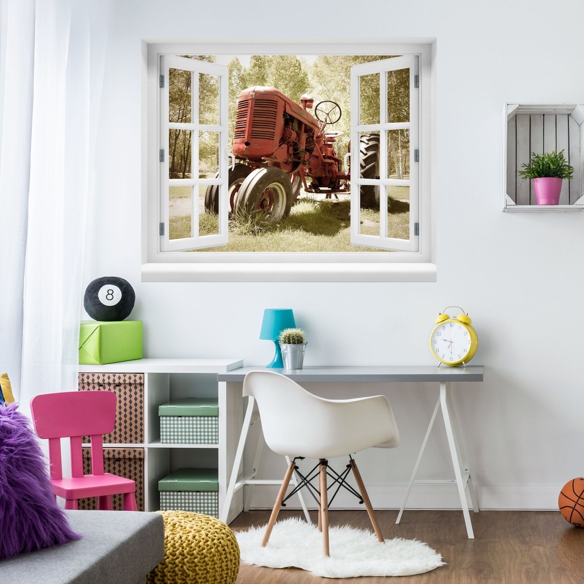 Old Tractor 3D Wall Sticker - Wall Decal M0517