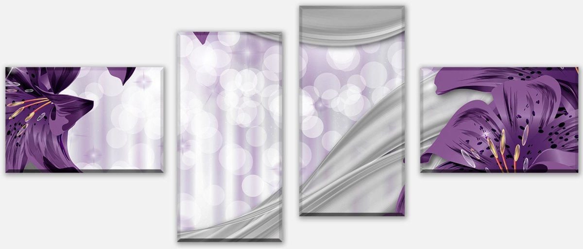 Canvas stretcher Lily purple abstract M0526