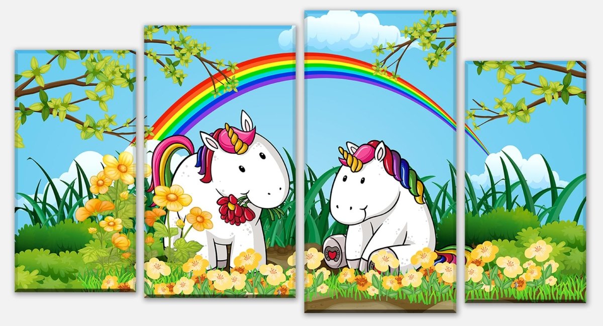 Canvas print Divider unicorns M0529