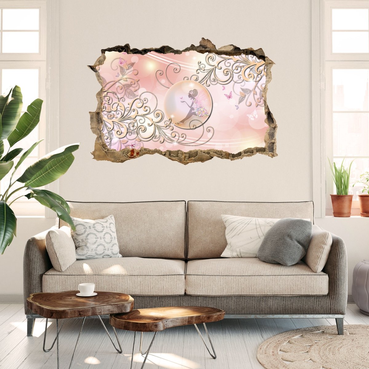 Sticker mural licorne 3D - Sticker mural M0529