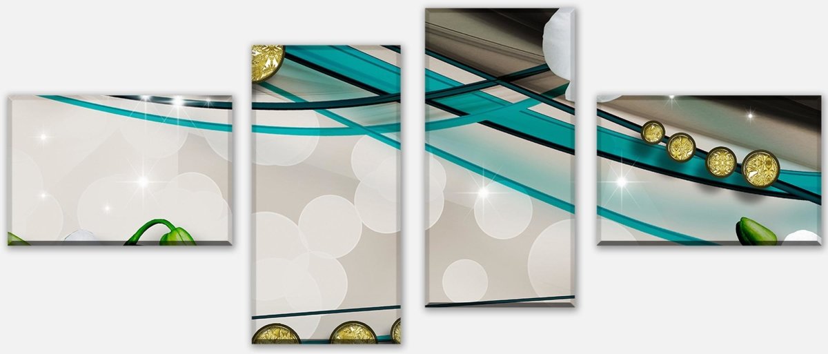 Stretched Canvas Print Diamond White Orchid M0536
