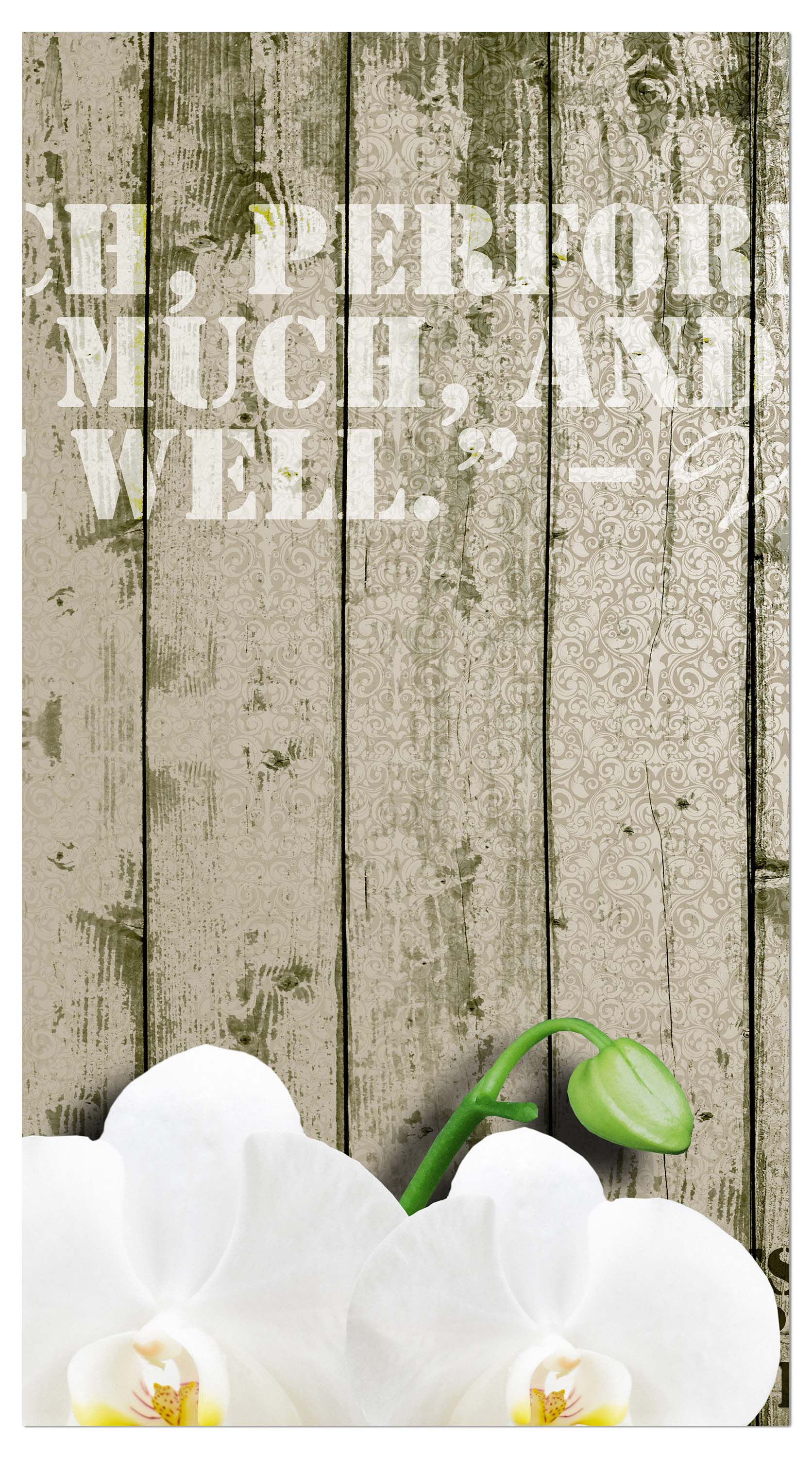 Garderobe Holz Zaun weiße Orchidee M0539 entdecken - Bild 4