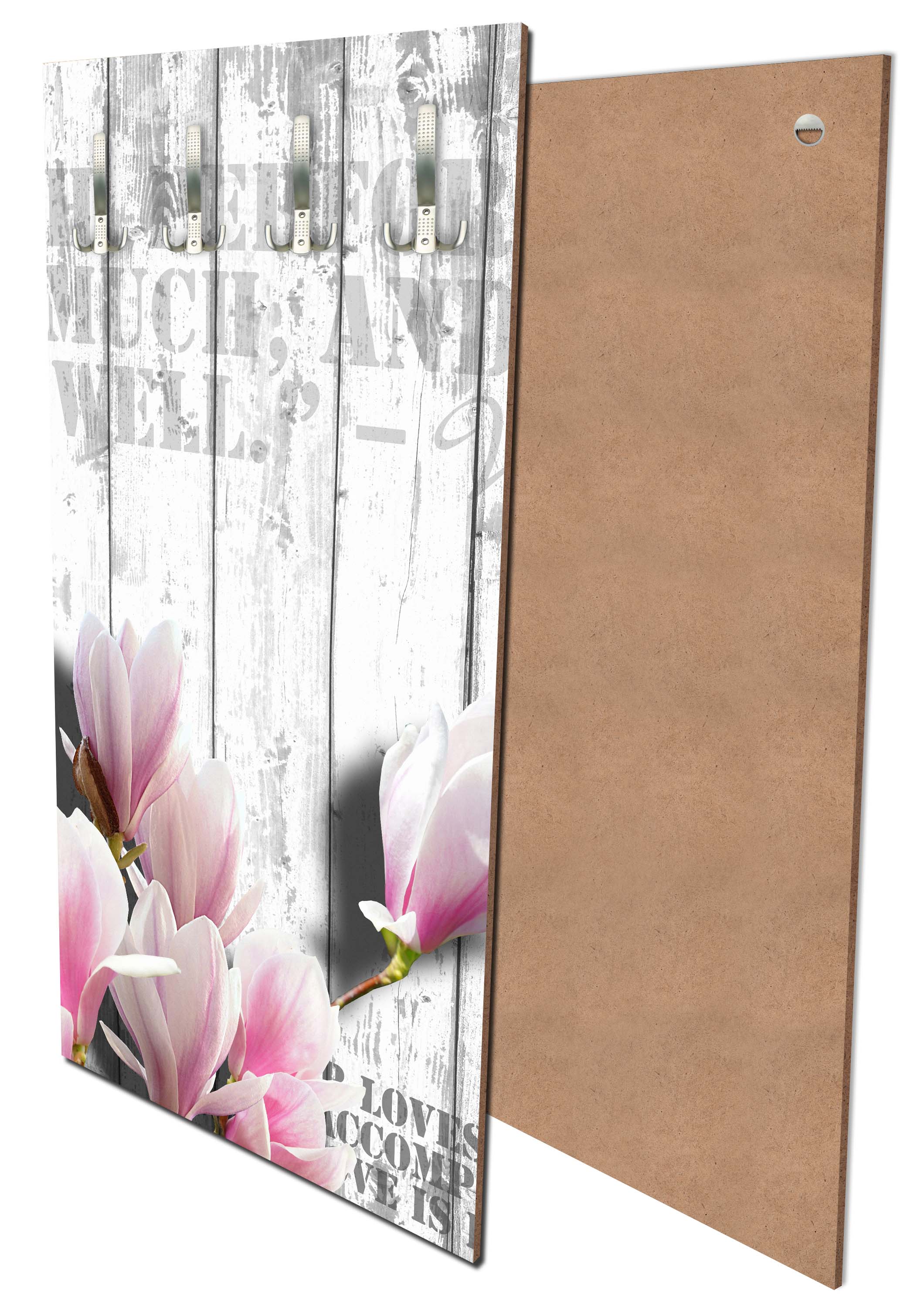 Garderobe Holz rosa Blüten M0540 entdecken - Bild 1