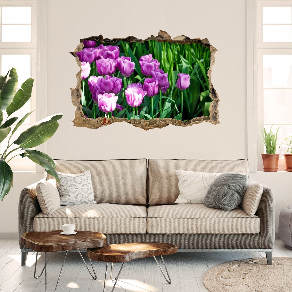 3D flower petal wall sticker - Wall Decal M0554