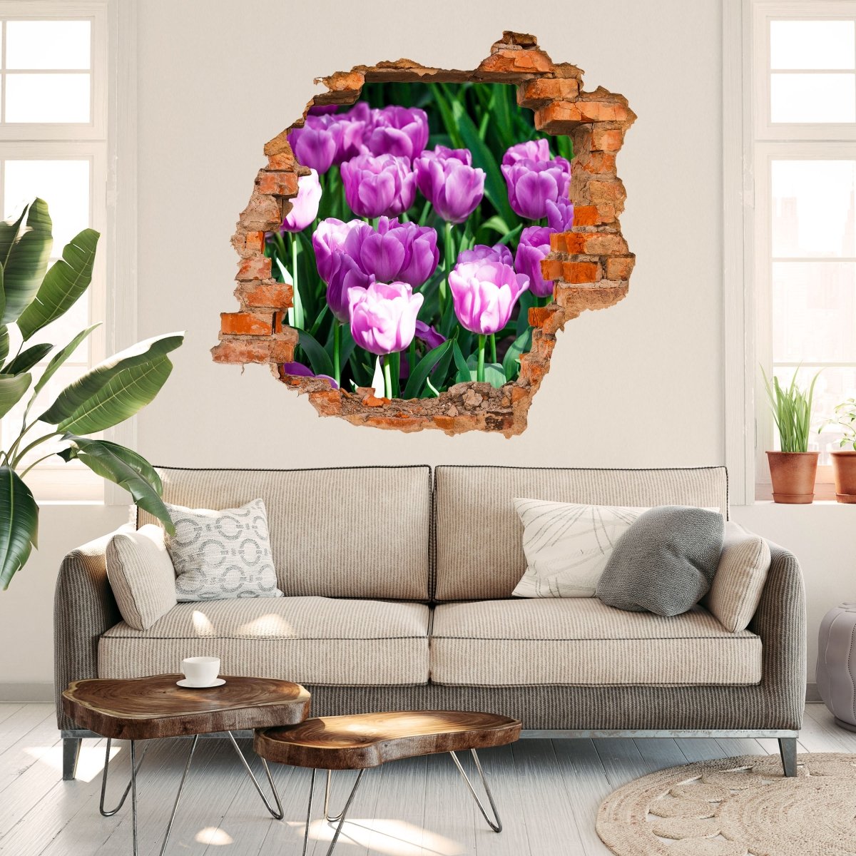 3D flower petal wall sticker - Wall Decal M0554