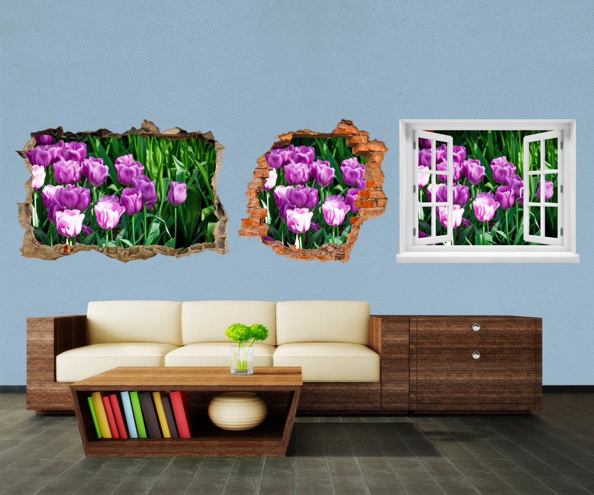 3D-Wandtattoo Blütenblatt entdecken - Wandsticker M0554 - Bild 1