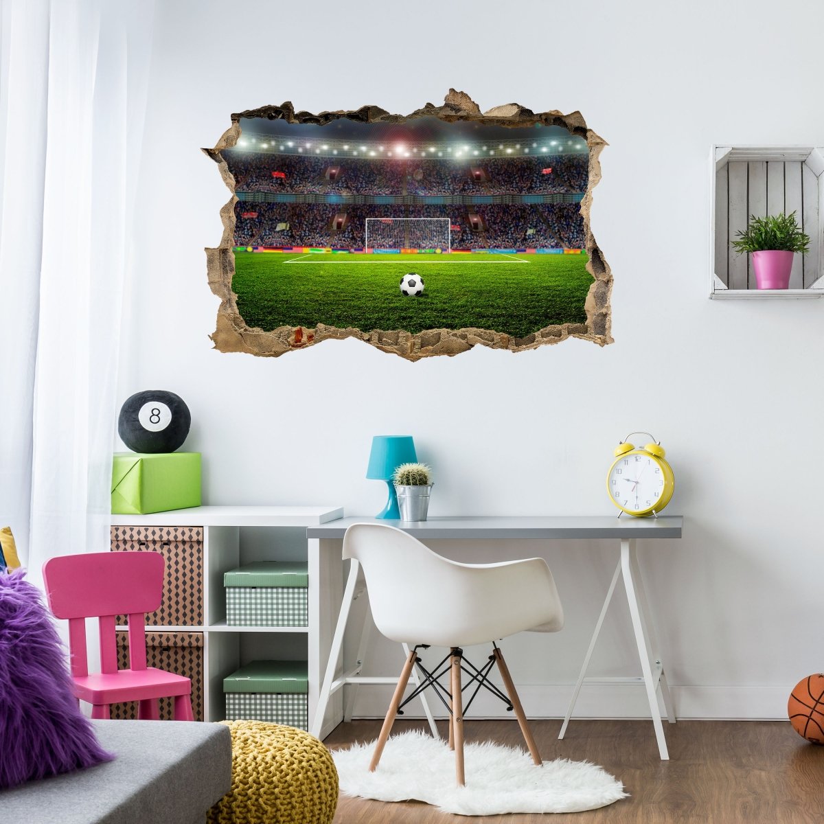 3D soccer field wall sticker - Wall Decal M0557