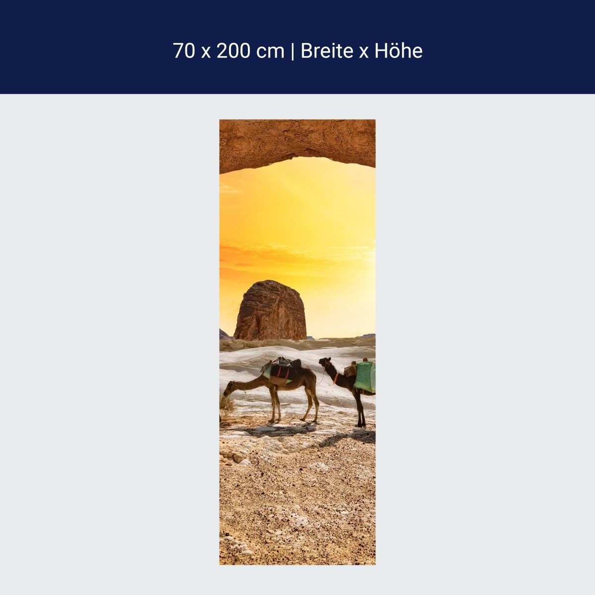 Door wallpaper camels in the desert M0562
