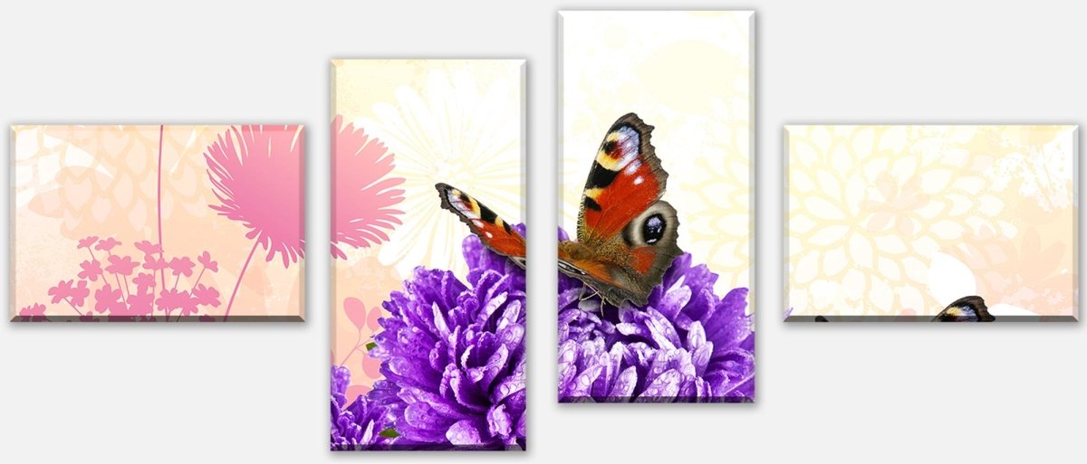 Leinwandbild Mehrteiler Schmetterlinge M0579