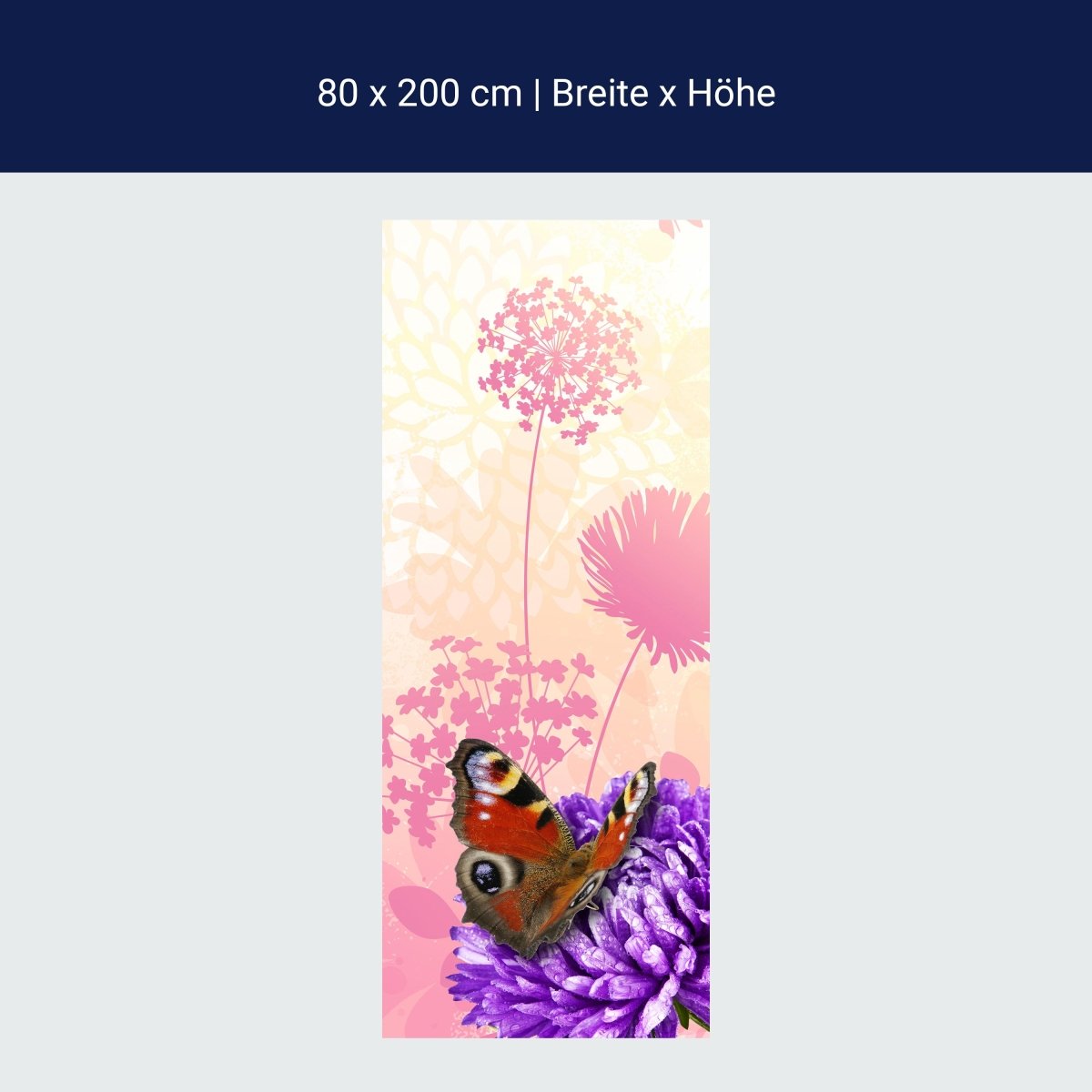 Door wallpaper butterflies M0579