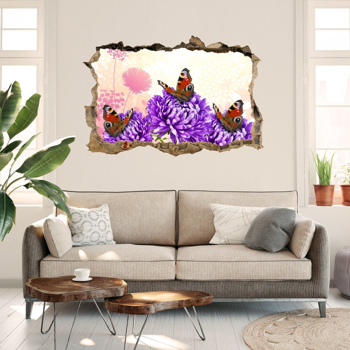 Sticker mural 3D papillons - Wall Decal M0579