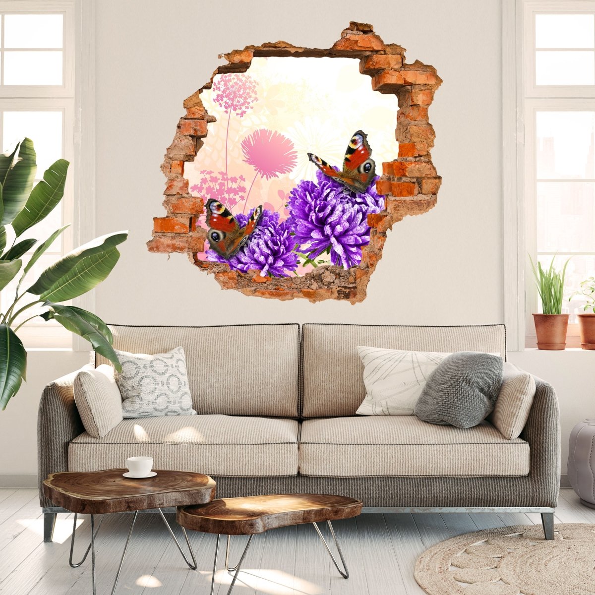 Sticker mural 3D papillons - Wall Decal M0579