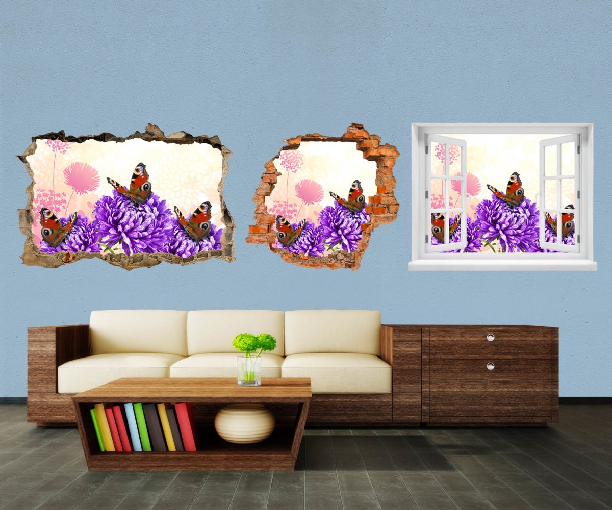 3D-Wandtattoo Schmetterlinge entdecken - Wandsticker M0579 - Bild 1