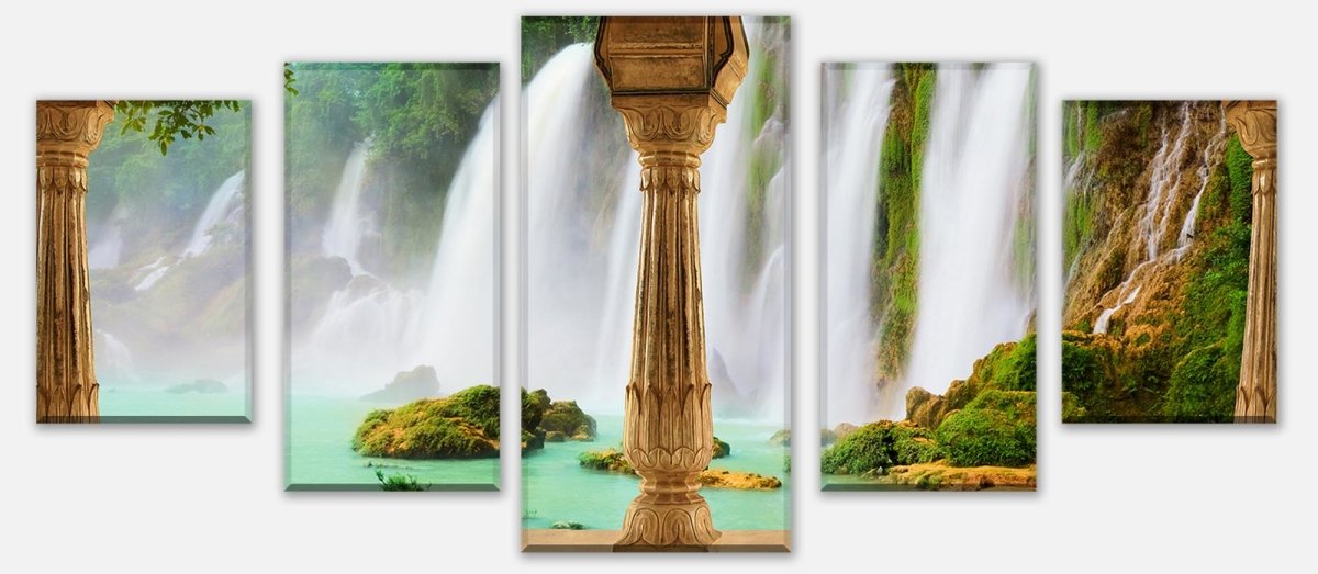Leinwandbild Mehrteiler Säulen - tropischer Wasserfall M0596 entdecken - Bild 1