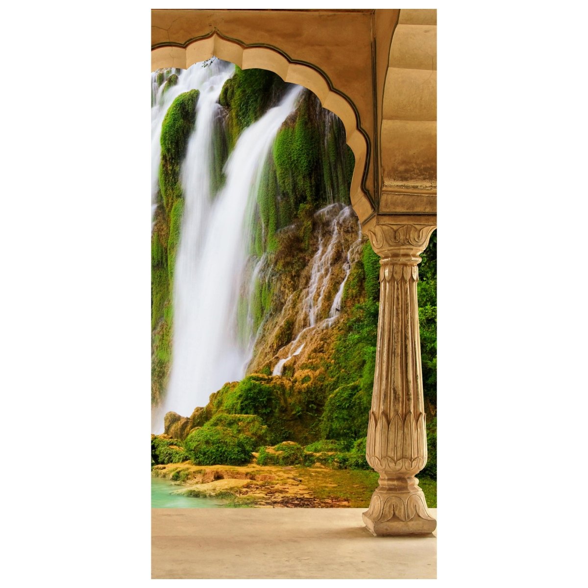 Türtapete Säulen - tropischer Wasserfall M0596 - Bild 2