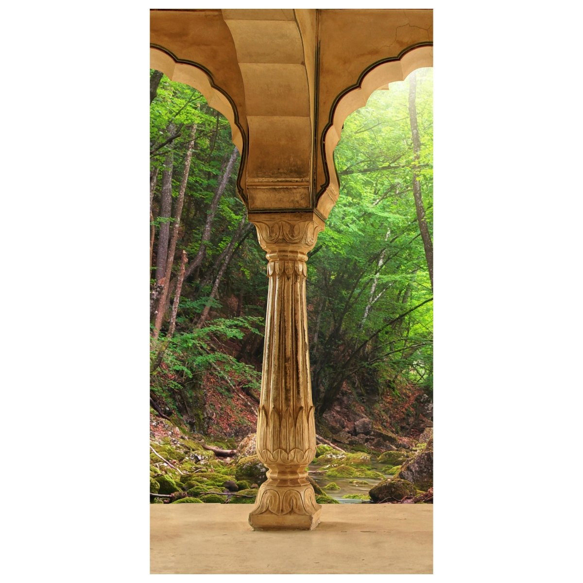 Türtapete Säulen ein Bach im Wald M0598 - Bild 2