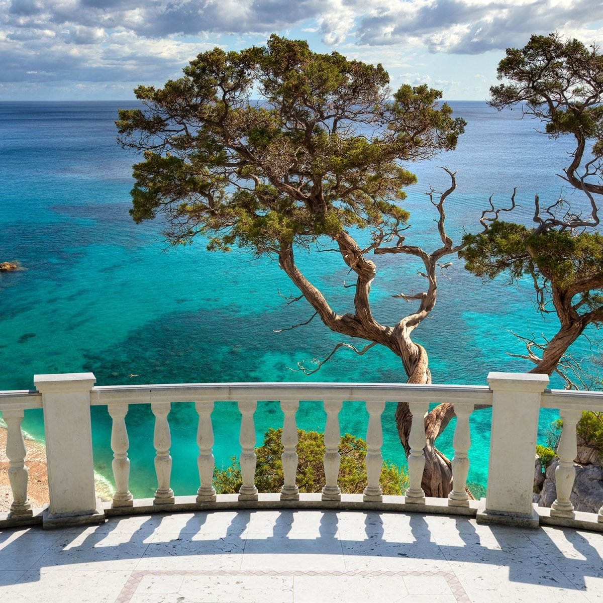 Beistelltisch Blick vom Balkon auf das Meer M0604 entdecken - Bild 2